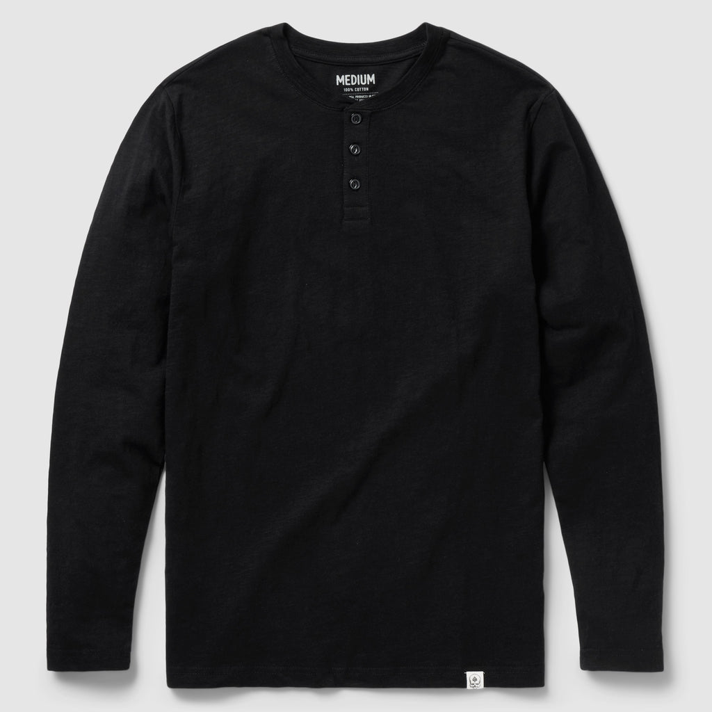 Long Sleeve Cotton Skivvy Henley