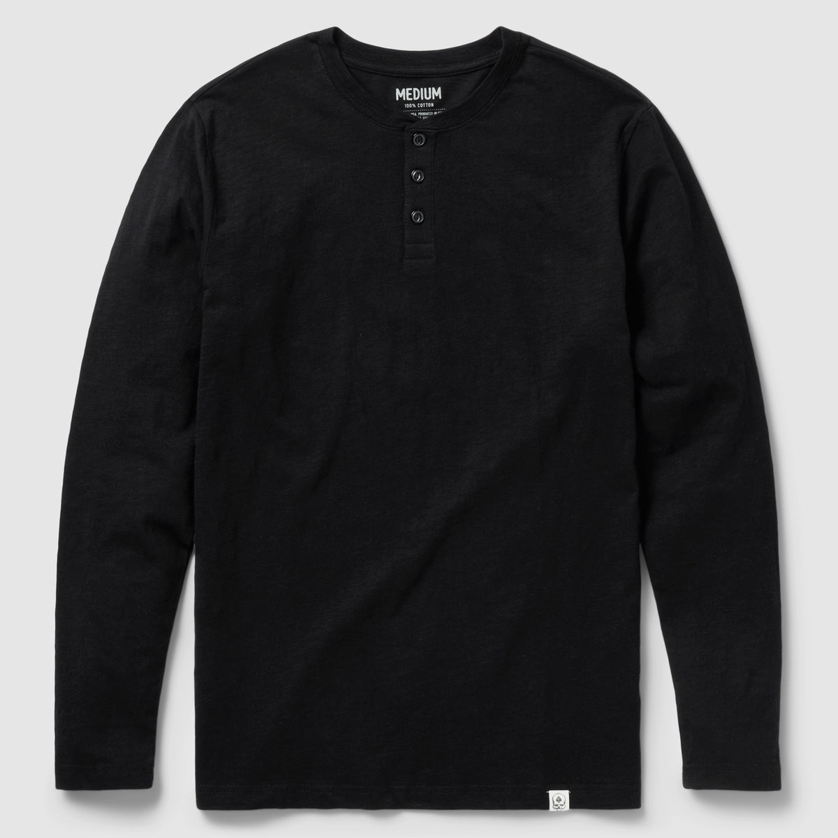 Long Sleeve Cotton Skivvy Henley