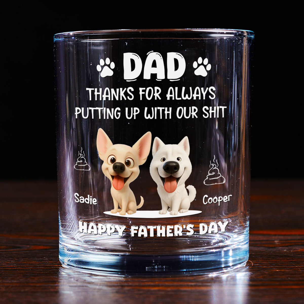 You Are The Best Putting Up Person - Personalized Whiskey Glass