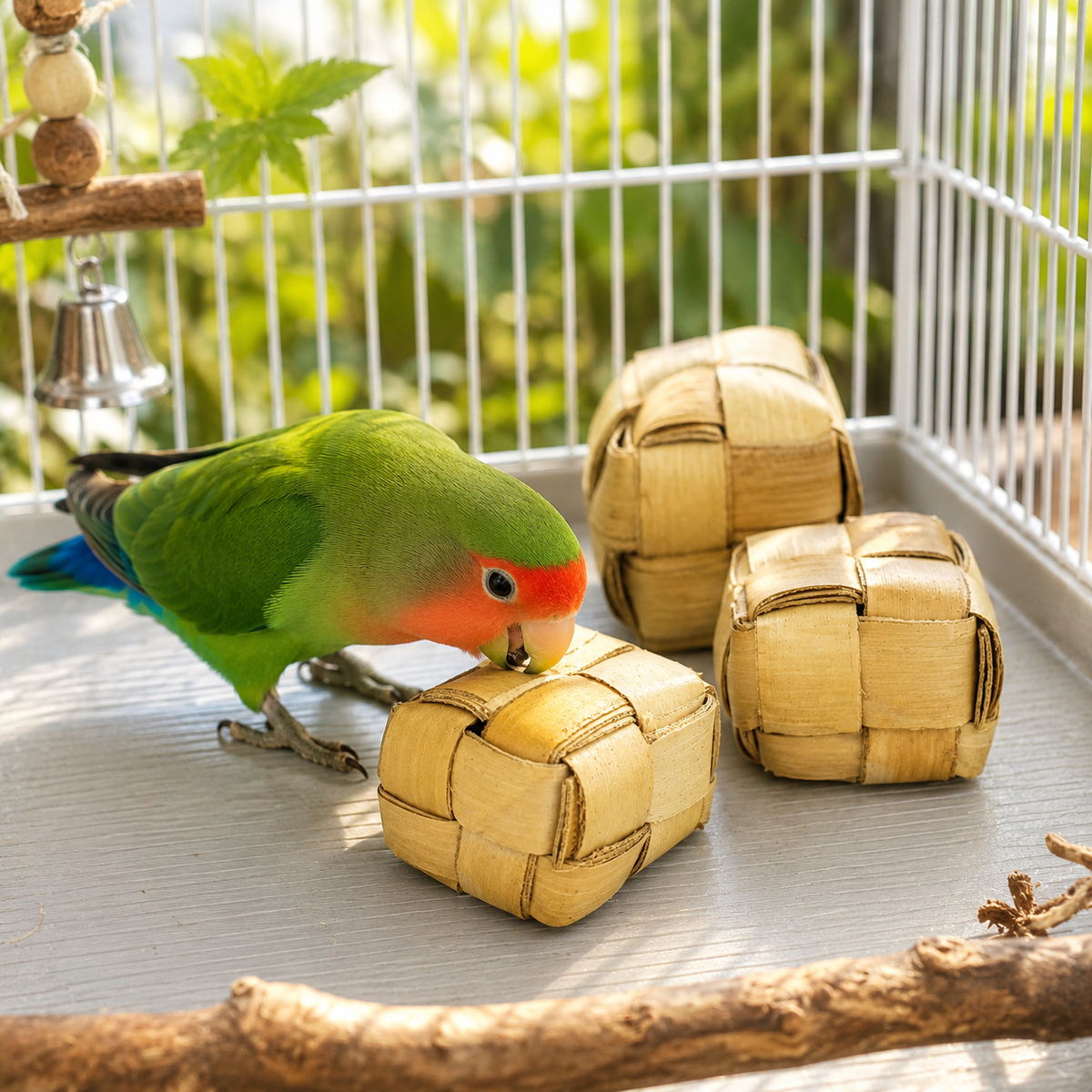 1256 Pk3 Mini Palm Leaf Boxes