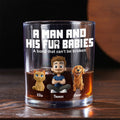 A Man And His Pets - Personalized Whiskey Glass
