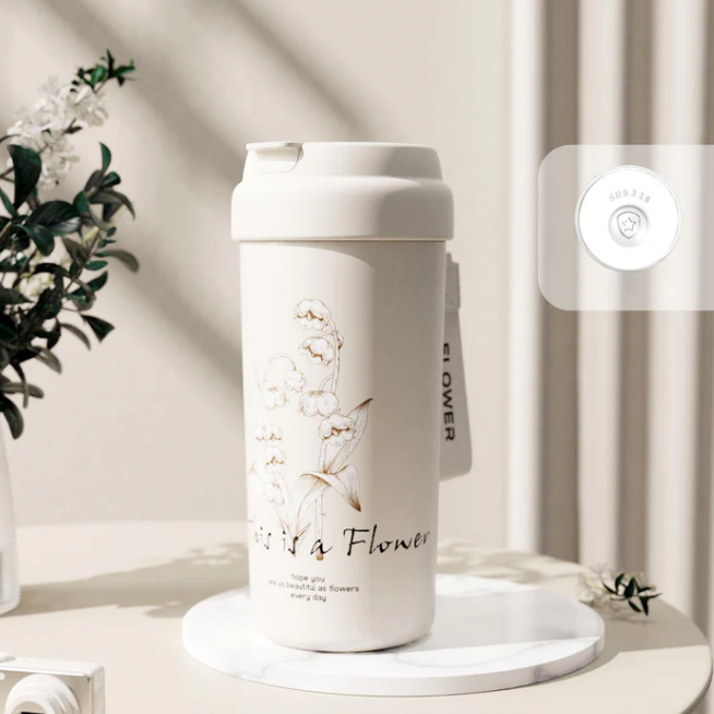 🔥Gift Idea 49% OFF Hot Sale🔥Lily of the Valley Stainless Steel / Ceramic Liner Insulation Cup