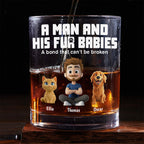 A Man And His Pets - Personalized Whiskey Glass