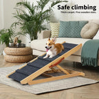 Premium Pet Ramp Wood Adjustable Height