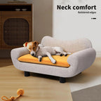 Pet Sofa Bed Detachable Warm Soft Back Lounge Couch Washable Cover