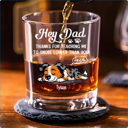 You Taught Me This - Personalized Whiskey Glass