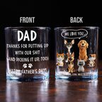 We Woof You With Love Pet Version - Personalized Whiskey Glass