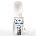 We Drink From There Ver Cat Photo - Personalized Pet Water Bottle With Drinking Feeder