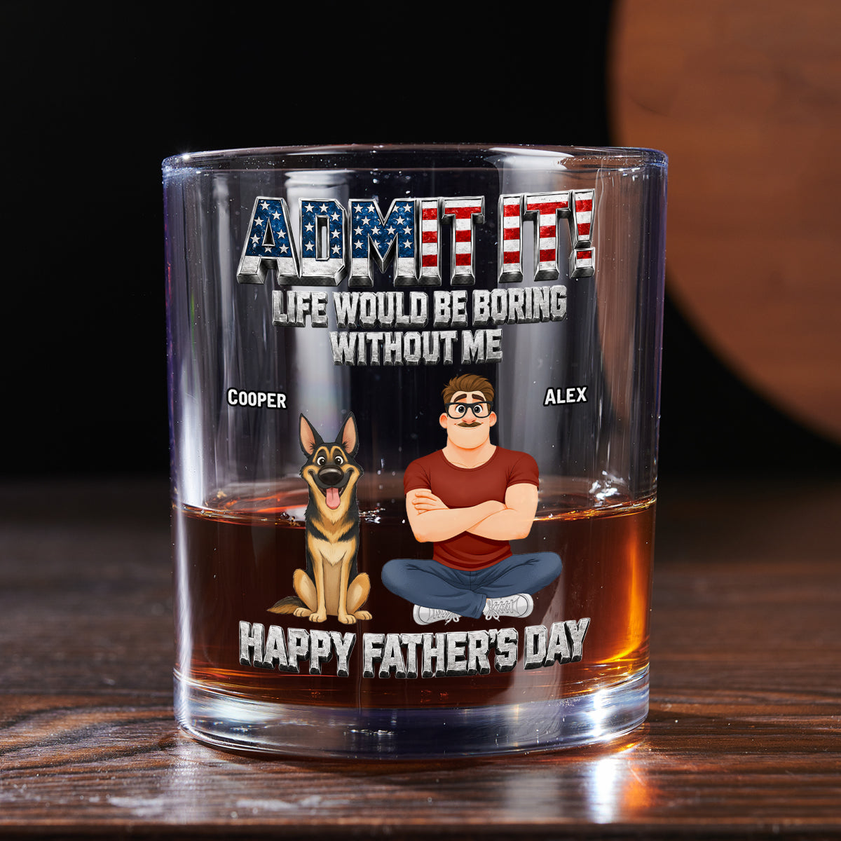 Unforgettable Dog - Personalized Whiskey Glass