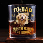 The Reasons You Drink Photo - Personalized 3D Effect Whiskey Glass