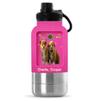 Best Dog Mom Photo - Personalized 30oz Water Bottle With Pet Bowl