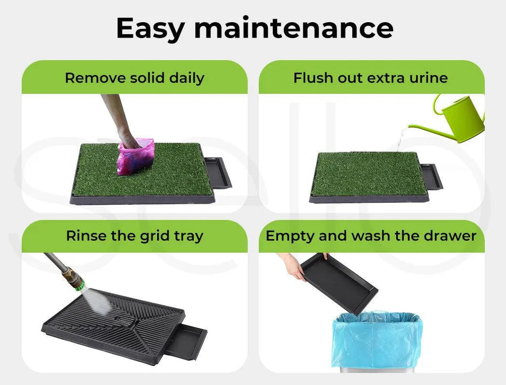 Synthetic Dog Grass Mat with Splash-Proof Wall