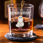 Stylized Cat Cartoon - Personalized Whiskey Glass