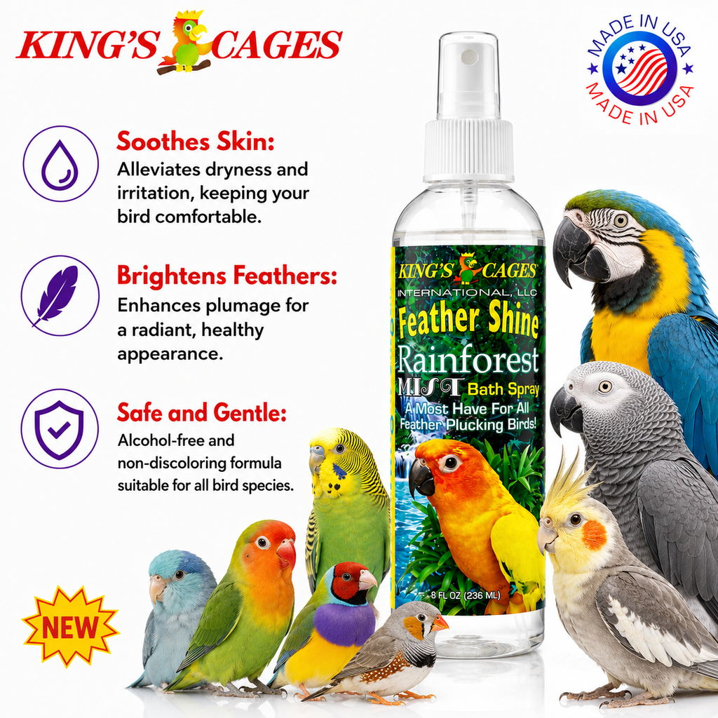 Kings Cages Rainforest Mist Feather Shine Bath Spray 8oz