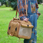 Expandable Large-Space Single Shoulder Handbag Travel Cat Carrier Bag