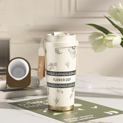 🔥Gift Idea 49% OFF Hot Sale🔥Lily of the Valley Stainless Steel / Ceramic Liner Insulation Cup