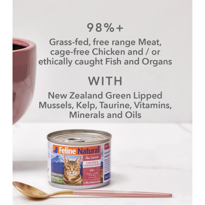 Feline Natural Canned Cat Food - Chicken & Venison