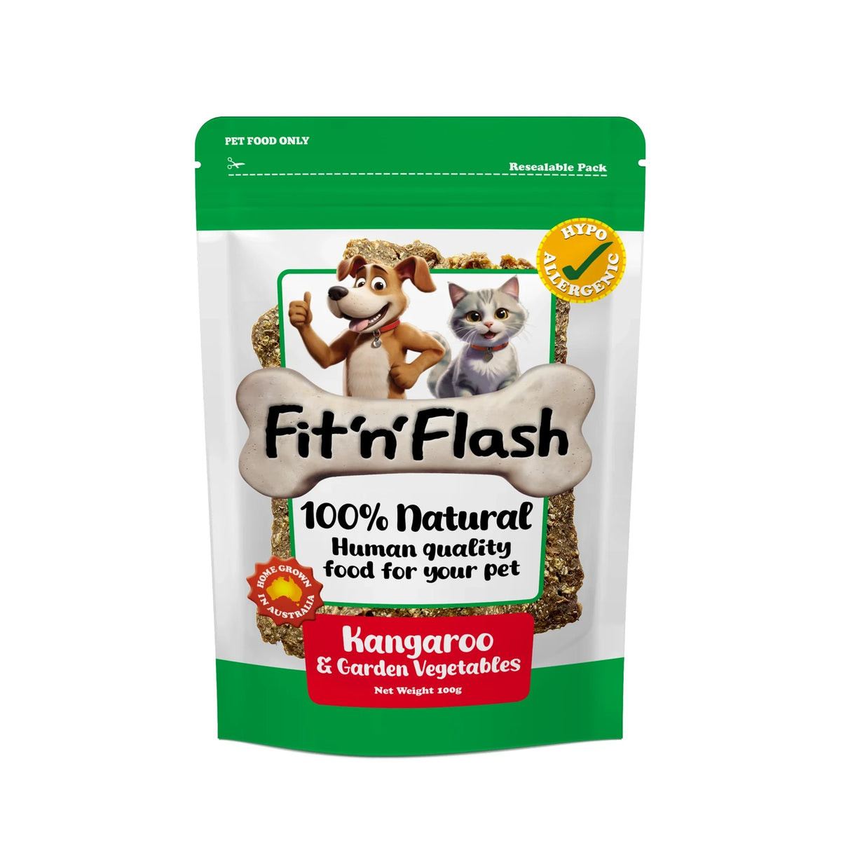 Fit'n'Flash - Kangaroo & Garden Vegetables 100g