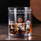 A Man And His Dog Christmas - Personalized Whiskey Glass