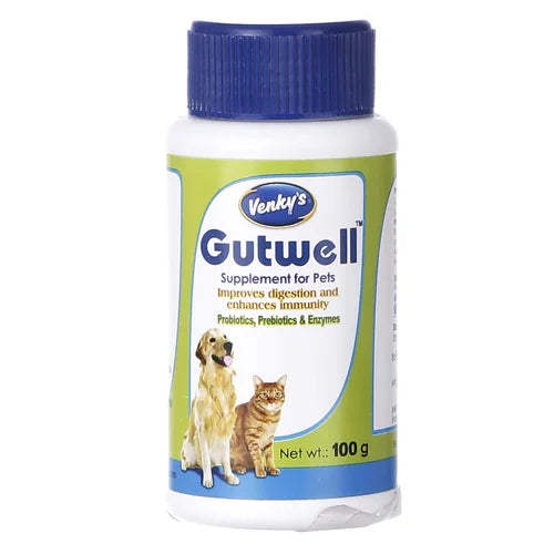 Vivaldis V Diet Gastrointestinal Dog Dry Food (2kg) and Venkys Gutwell Pre & Probiotics Gut Health Powder (100g) Combo