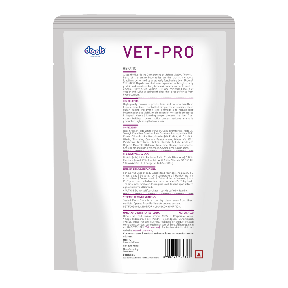 Drools VET PRO Hepatic Adult Wet Food for Dogs