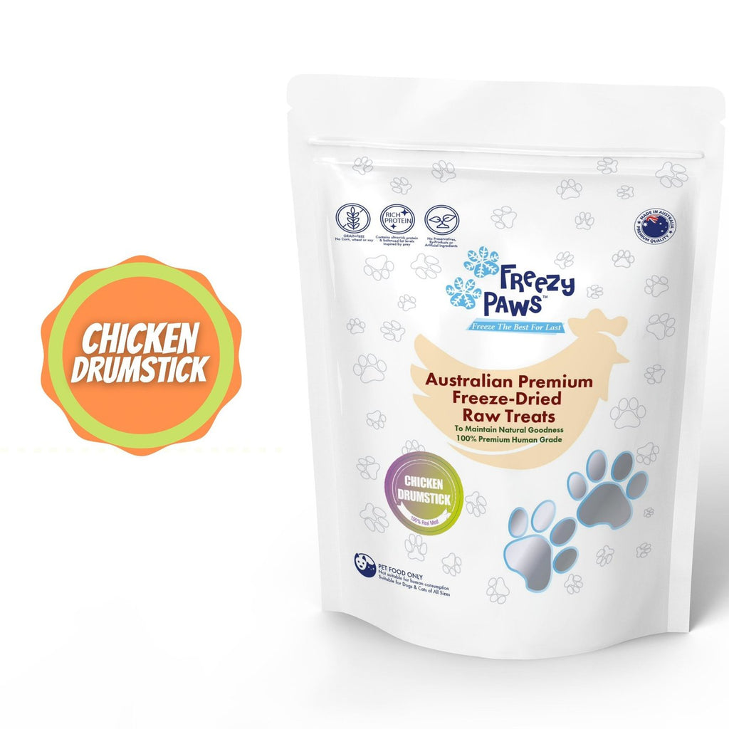 Freezy Paws Freeze Dried Chicken Drumette Pet Treats for Cats & Dogs
