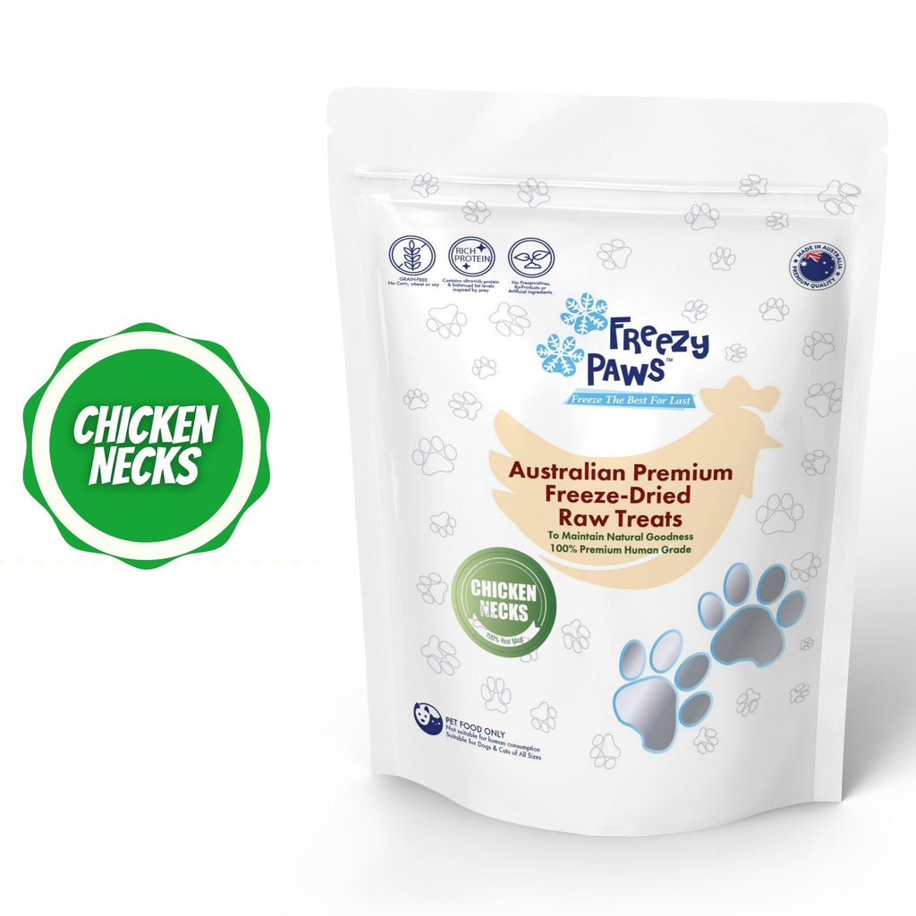 Freezy Paws Freeze Dried Chicken Neck Pet Treats for Cats & Dogs