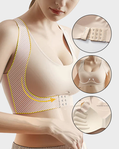 🤩HOT SALE - 50% OFF💝Front Closure Cross-Back Wireless Posture Bra