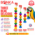 1183 Extra Long Big Bites Rainbow Wood Tower