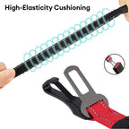 3 in 1 Dog Car Seat Belt Bungee With 360° Lockable Buckle & Hook Latch