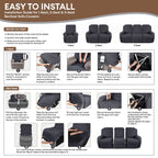Water-Repellent Scratch-Resistant Elastic Full-Coverage Recliner Couch Cover