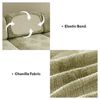 Elastic Chenille All-Season Anti-Scratch Full-Coverage Stretch Sectional Couch Cover