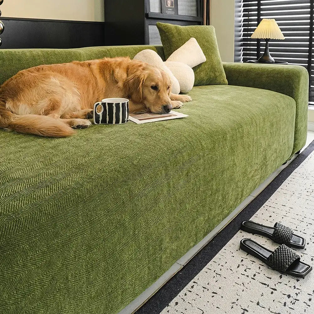 Herringbone Full Coverage Comfortable Scratch-Resistant Sofa Protection Magic Armchair Cover