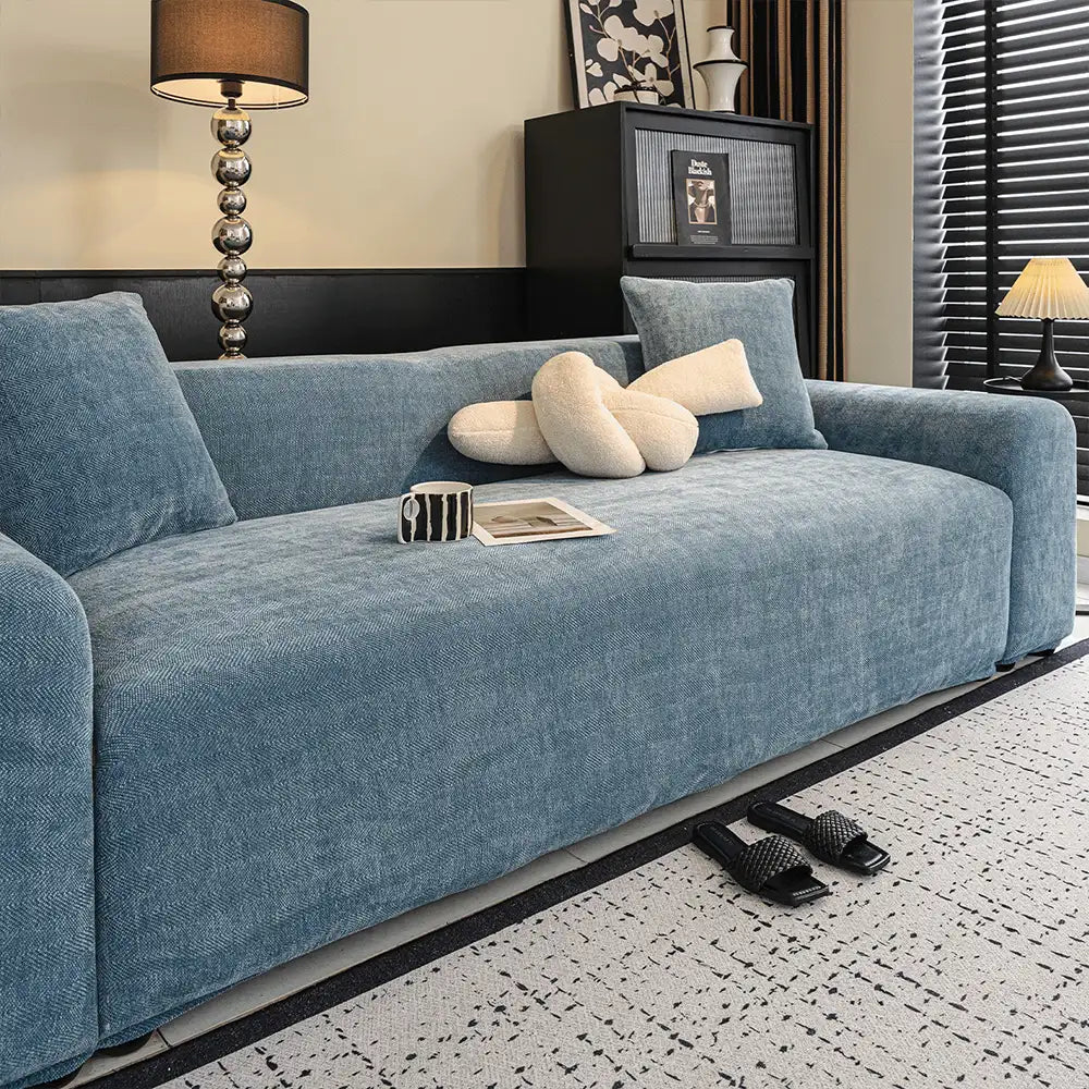 Herringbone Full Coverage Scratch-Resistant Sofa Protection Magic Stretch Couch Cover