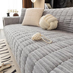 One-Piece Cozy Flannel Sofa Protection Non-Slip Waterproof Sectional Couch Cover