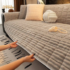 One-Piece Cozy Flannel Sofa Protection Non-Slip Couch Covers