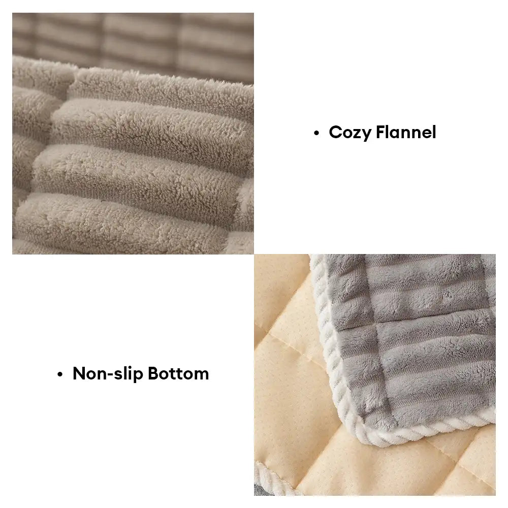 One-Piece Cozy Flannel Sofa Protection Non-Slip Couch Covers