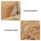 One-Piece Short Plush Comfortable Skin-Friendly Furniture Protection Couch Cover - Puzzle