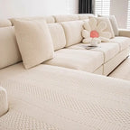 Polar Fleece Soft Antistatic Protection Sofa Stretch Full Wrap Sectional Couch Cover