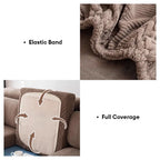 Polar Fleece Soft Antistatic Protection Sofa Stretch Full Wrap Sectional Couch Cover