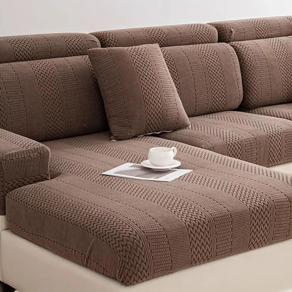 Polar Fleece Soft Antistatic Protection Sofa Stretch Full Wrap Sectional Couch Cover