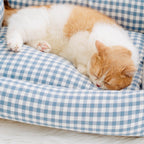 Fashion Ruffle Plaid Detachable Warm Dog & Cat Bed