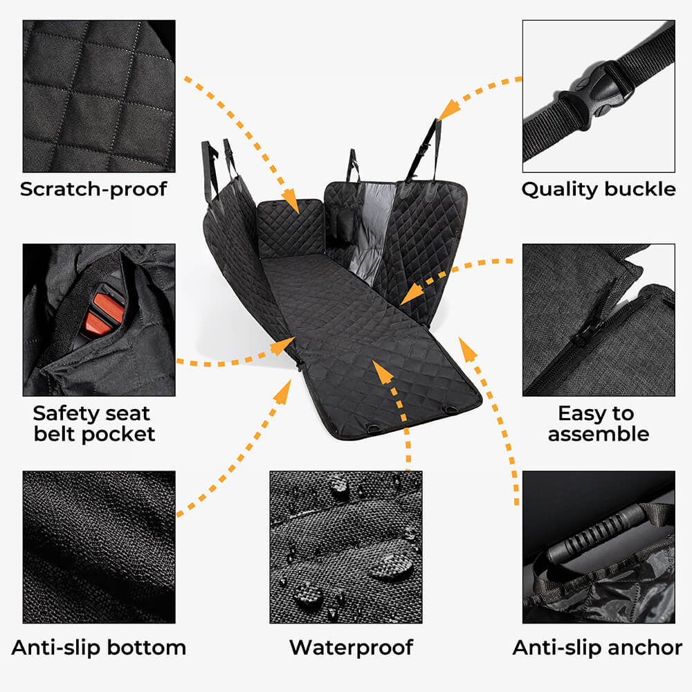 Oxford Fabric Multifunctional Dog Car Seat Cover Dog Hammock for Car