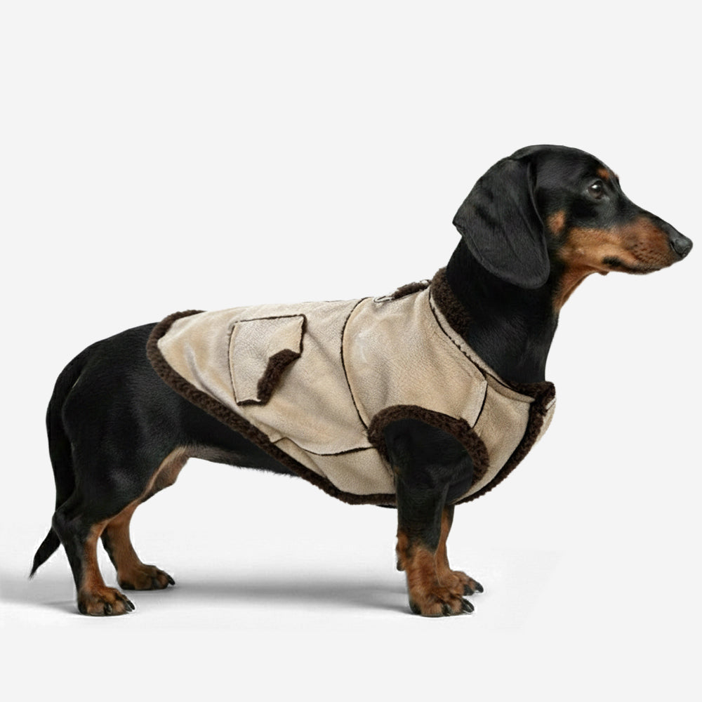 Retro Suede Dog Vest For Small Dogs