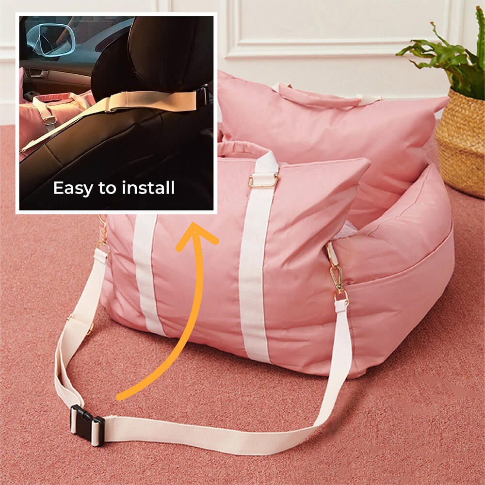 Waterproof ISOFIX Dog Car Seat Bed with LATCH System - First Class