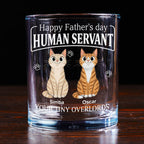 Stylized Cat Cartoon - Personalized Whiskey Glass