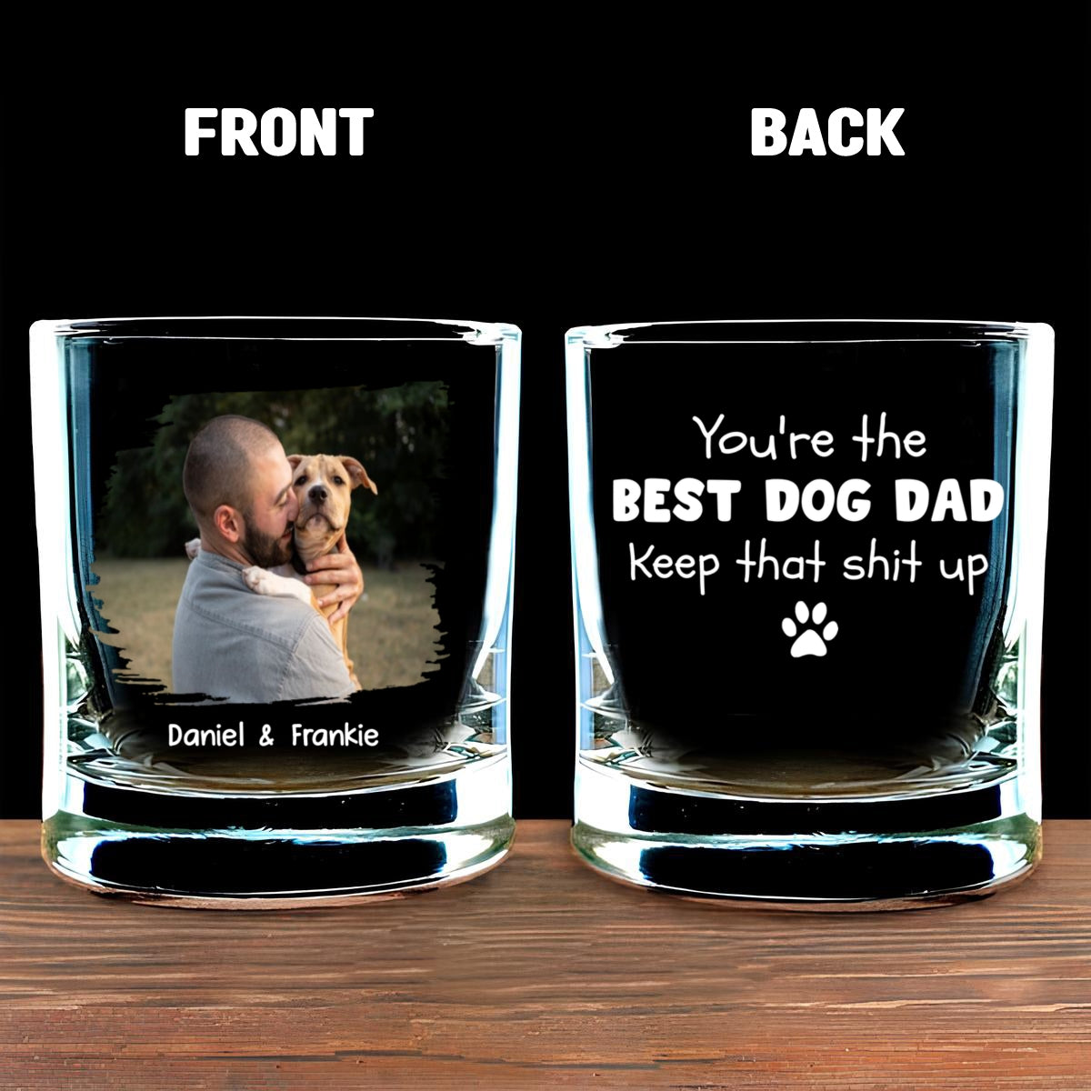 Keep That Shit Up Photo Ver - Personalized Whiskey Glass