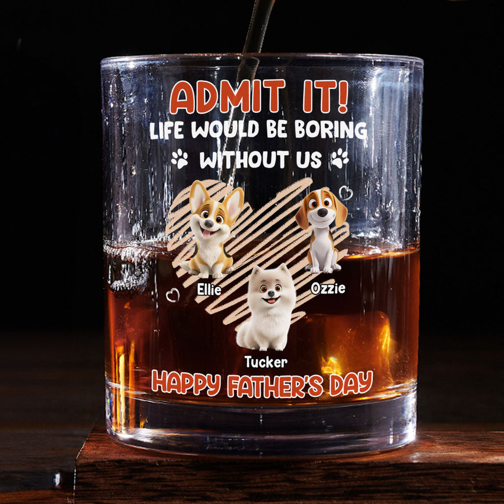 Admit It Orange - Personalized Whiskey Glass