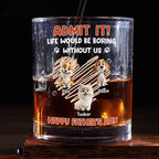 Admit It Orange - Personalized Whiskey Glass