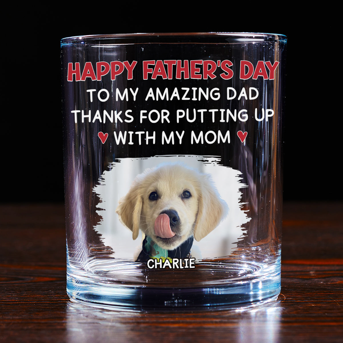 Putting Up With Photo - Personalized Whiskey Glass